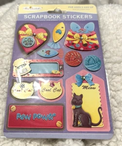 Confezione Adesivi Miss Elizabeth's 11 Pezzi 3D Dimensionali Pet Cat Kitten - Foto 1 di 1