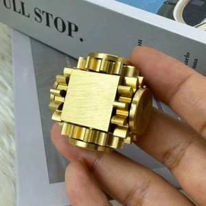 Fidget Spinner Cubo Quattro Ingranaggi Ottone Giroscopio Meccanico Fidget Slider EDC Giocattoli Regalo - Foto 1 di 10