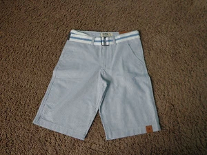 URBAN PIPELINE boy's NWT sz 12 blue/white striped shorts w/adjust waist & belt - Picture 1 of 7