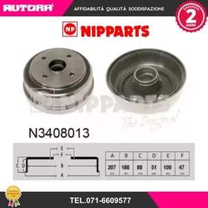 N3408013 Coppia tamburo freno posteriore (NIPPARTS) - Imagen 1 de 1