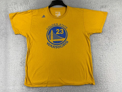 Golden State Warriors Shirt Mens Extra Large Yellow #23 Draymond Green Adidas Cover