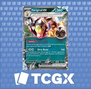 Pokemon - Farigiraf ex - 108/162 - SV05: Temporal Forces - Holo - Double Rare NM - Picture 1 of 1