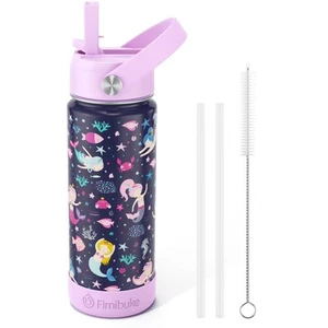Kids Insulated Water Bottle, 18oz BPA FREE 18/8 Stainless Steel Kids Cup with... - Picture 1 of 7