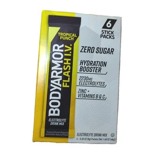 Flash IV Electrolyte Packets, Tropical Punch - Zero Sugar Drink Mix, 6 Stick Pac - Picture 1 of 4