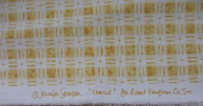 Tela de algodón Kaufman Jennifer Sampou amarilla a cuadros fuera de stock por comprar Foto 1 de 4