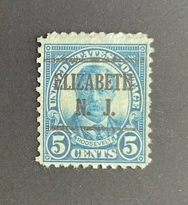 Elizabeth, New Jersey Type 225 Precancel - 5 cents Roosevelt - U.S. #637 - NJ - Picture 1 of 1