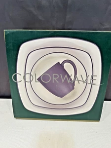 Noritake Colorwave Plum 4 Pc. Stoneware Square Place Setting NIB - Picture 1 of 3