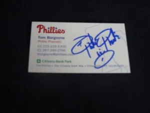 Tarjeta de visita firmada por Philadelphia Phillie Phanatic autógrafo de béisbol - Imagen 1 de 1