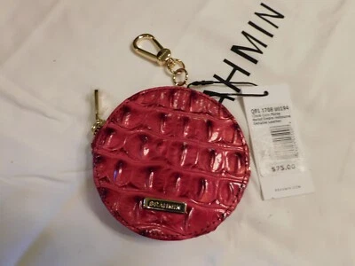 NUEVO CON ETIQUETAS MONEDERO CÍRCULO BRAHMÁN EN MERLOT OMBRE Q81 1708 00194 *ENVÍO GRATUITO* Foto 1 de 4