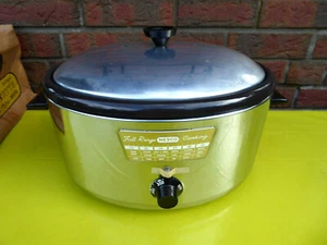 Nesco Full Range Electric Roaster N-105 Slow Cooker Crock Pot Chrome Vintage - Bild 1 von 12