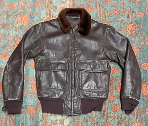 Vintage 40’s 50’s Navy G1 Flight Jacket Size 40 WW2 Era Conmar Zipper USN Rare - Picture 1 of 10