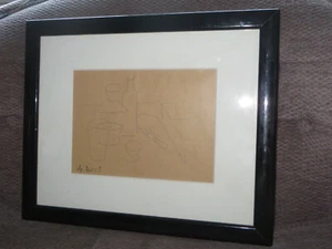 AUFGELISTETER FRANZÖSISCHER KÜNSTLER - GEISTLICHER MAURICE MORCHEL BLEISTIFT AUF PAPIER ZEICHNUNG - Bild 1 von 10