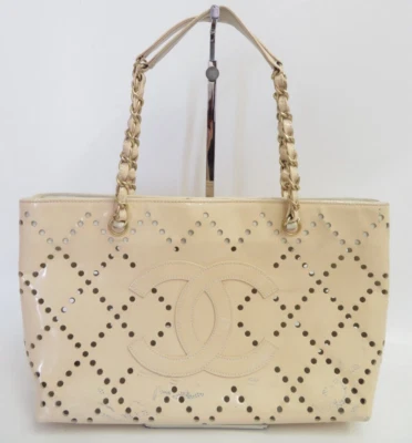 CHANEL CC Patent Leather Handbag Tote Bag  #38035 - Image 1 of 4