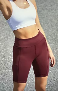 ABI AND JOSEPH Endurance Dual Pocket Knee Length Tight Bordeaux Red Med BNWT - Picture 1 of 13