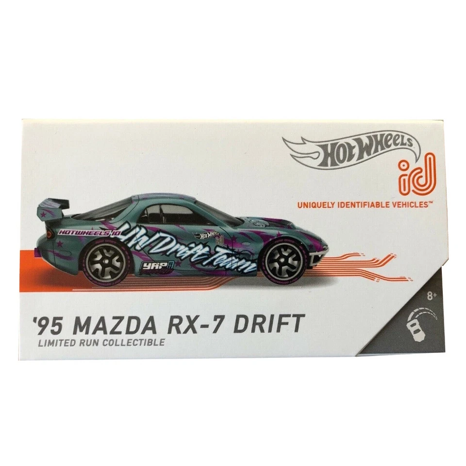 Hot Wheels iD 1:64 Collectable Boxed Car New 95 Mazda Rx-7 Drift - Image 1 of 1