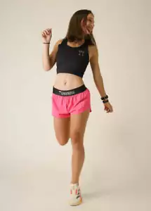 Pantaloncini donna rosa fluo spacco 1,5" - Foto 1 di 13
