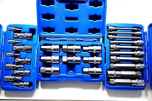 28 Stck. Sechskant & XZN 12 Punkt MM Dreifach Quadratisch Spline Bit Steckschlüsselsatz manipulationssicheres Bit - Bild 1 von 5
