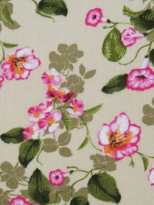 Trompeta Vid Floral Rayón Challis Tela Verano Jardín Flores Por Yarda Foto 1 de 3