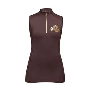 Shires Aubrion Team Sleeveless Womens Base Layer - Umber | Quick Dry, UPF50 - Picture 1 of 13