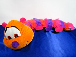 Caterpillar 33" Neon Multicolor Stuffed Plush by Peekaboo Toys - Picture 1 of 7