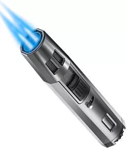 Windproof Adjustable Torch Butane Refillable Jet Flame Lighter - Picture 1 of 6