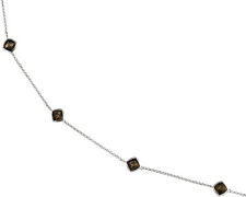ELLE Jewelry - ESPRESSO Sterling Silver 24 in. Smoky Quartz Necklace