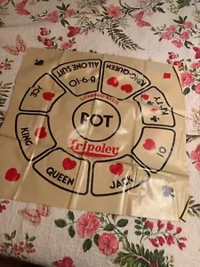 TRIPOLEY MICHIGAN RUMMY ROYAL GAME THICK MAT SHEET BOARD ~ CADACO ELLIS LT BEIGE - Picture 1 of 2