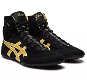 Dan Gable EVO 3 Asics Wrestling Shoes Black x Gold US8-12.5 all size from JP NEW - Picture 1 of 6