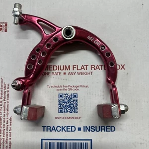 Lee Chi 1001 brake caliper old school bmx vintage drilled red 80s Alloy NOS - Picture 1 of 3