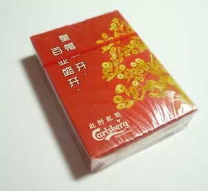 MALAYSIA Spielkarten CARLSBERG BIER chinesisches Neujahr 2012 Asien ROT versiegelt selten - Bild 1 von 11
