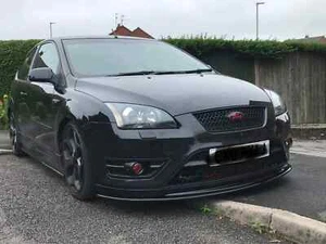 FWPERFORMANCE FORD FOCUS ST MK2 VORFACELIFT SPLITTER KIT GLANZ SCHWARZ ABS KUNSTSTOFF - Bild 1 von 4