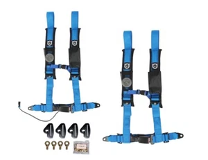 Pro Armor Harness Pair 4 Point 2" Blue Automotive Latch Hardware Maverick X3 - Picture 1 of 1