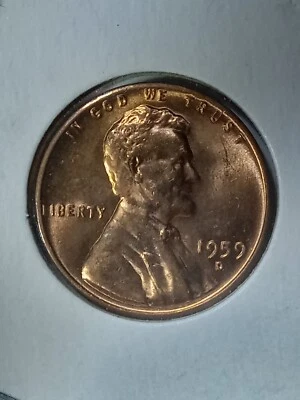 1959 Denver Lincoln Cent With Very Nice Obverse Doubling!!! - Image 1 of 4