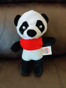 New Peak-A-Boo Stuffed Plush Panda White Black Red 9" New w/ Tag - Picture 1 of 2