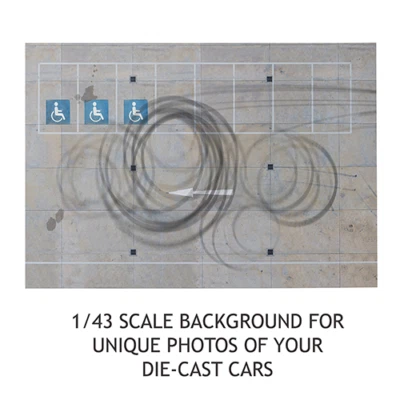 1/43 Scala Garage Parcheggio Sfondo per Incredibile Foto Of Your Modellino Auto - Immagine 1 di 4