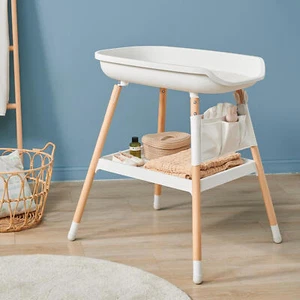 Baby Changing Table Folding Diaper Station Nursery Organizer Adjustable Height - Picture 1 of 12