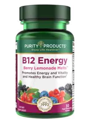 Purity Products B-12 Energy Berry limonada derreter com super frutas - 30 comprimidos - Imagem 1 de 2