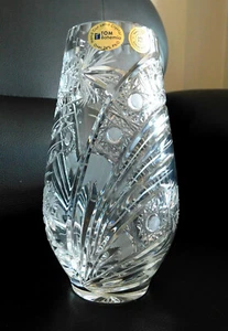 Schöne Tom Bohemia Vase handgeschliffen 24% Bleikristall 20 cm Tschechien - Bild 1 von 13