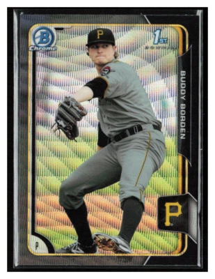 2015 Bowman Chrome Prospects Asia Black Wave #BCP63 Buddy Borden - Image 1 of 2