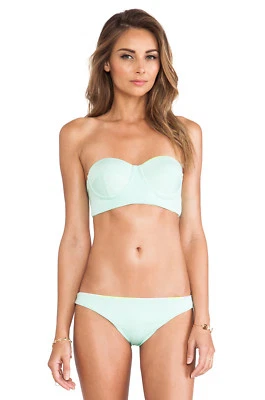 Top de bikini ZINKE para mujer como nuevo con ribete en contraste Katie Bustier $88 NUEVO Foto 1 de 3