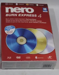 NEW Nero Burn Express Version 4 - Burns Blu-Ray / DVD / CD inc VAT - Picture 1 of 6