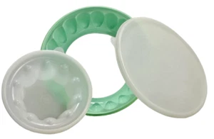 Vintage grüne Tupperware Geleeform 3 Teile Form, Einsatz Deckel 1201, 1202 & 1203 - Bild 1 von 15