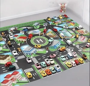 1 pc Play Mat City Traffic Floor Map Roads and Car Map - Educational - Picture 1 of 8