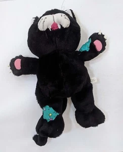 Vintage Gibson Greetings elektronische Angstkatze Puppe schwarze Katze Plüschtier Halloween - Bild 1 von 3