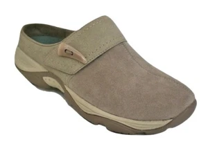 Easy Spirit Eliana athletic clogs mules natural beige suede leather 5 Med NEW - Picture 1 of 4