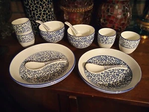 Juego de sopa y cuchara de porcelana china Jingdezhen bola de golf porcelana ¡Bonito! - Imagen 1 de 8