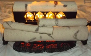 Revillusion Dimplex RLG25BR 25" Plug-in Electric Birch Log Fireplace Insert Used - Picture 1 of 16