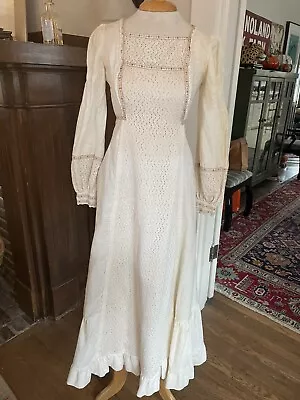 Vintage Gunne Sax By Jessica Dress Cotton Small - Image 1 of 4