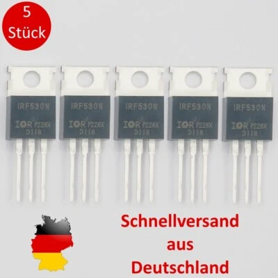 INTERNATIONAL RECTIFIER 5x IRF530N Transistor N-MOSFET 100V 17A 70W TO220 MOSFET NEU / NEW