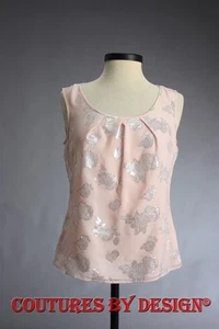 St John Knits Fil Coupe Seide Metallic Shell Top Gelato Gr. X-Large Neu mit Etikett UVP $ 590 - Bild 1 von 2